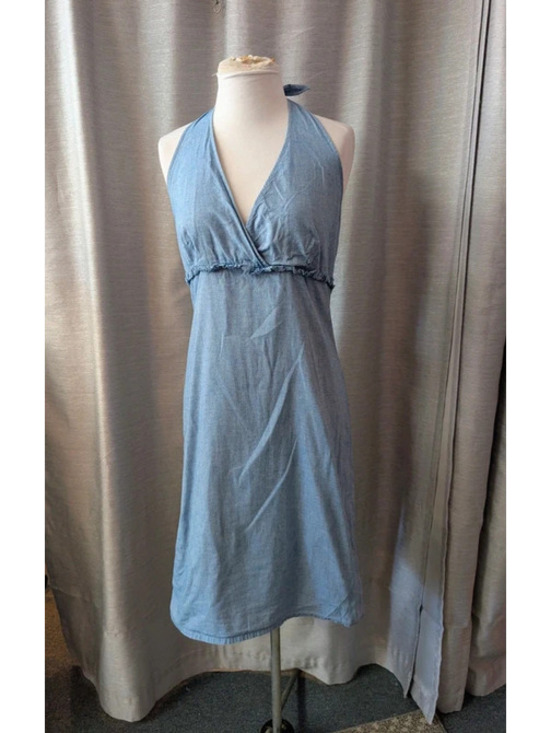 Old Navy Dresses & Skirts - SOLD Light Blue Cotton Summer Halter Dress 8